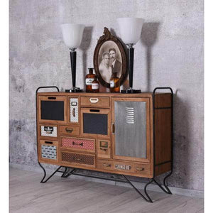 LOFT ANRICHTE VINTAGE SIDEBOARD SCHUBLADENSCHRANK METALL HOLZKOMMODE