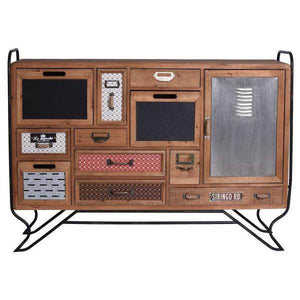 LOFT ANRICHTE VINTAGE SIDEBOARD SCHUBLADENSCHRANK METALL HOLZKOMMODE