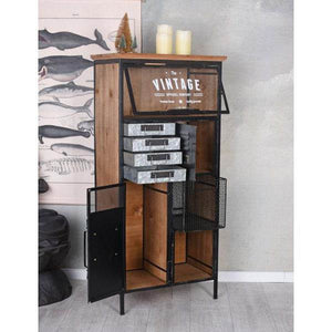 Schubladenschrank „SAN FRANCISCO“ – Industrial Vitrine & Kommode