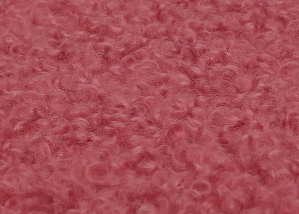 Lounge-Sessel Clubsessel Cocktailsessel Bouclé Stoff Metall purpur-rot