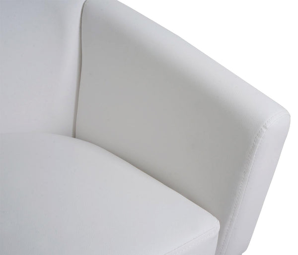 Lounge-Sessel Clubsessel Cocktailsessel Kunstleder weiss