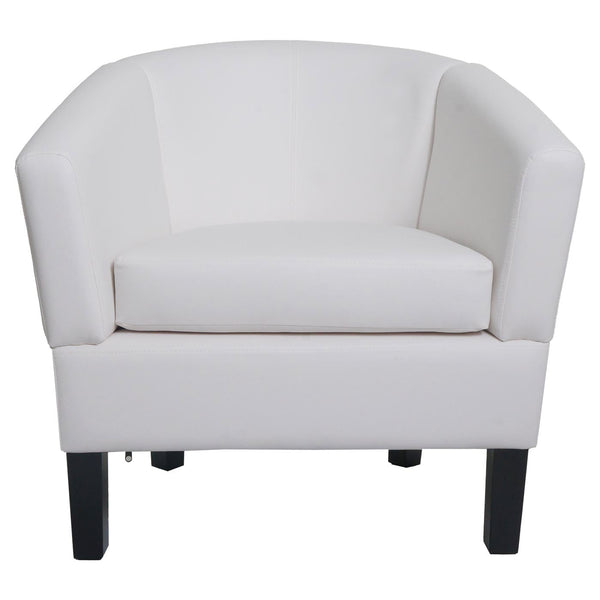 Lounge-Sessel Clubsessel Cocktailsessel Kunstleder weiss