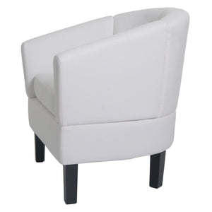 Lounge-Sessel Clubsessel Cocktailsessel Kunstleder weiss