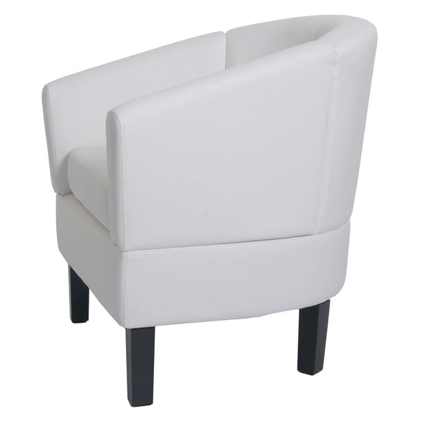 Lounge-Sessel Clubsessel Cocktailsessel Kunstleder weiss