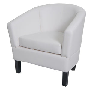 Lounge-Sessel Clubsessel Cocktailsessel Kunstleder weiss