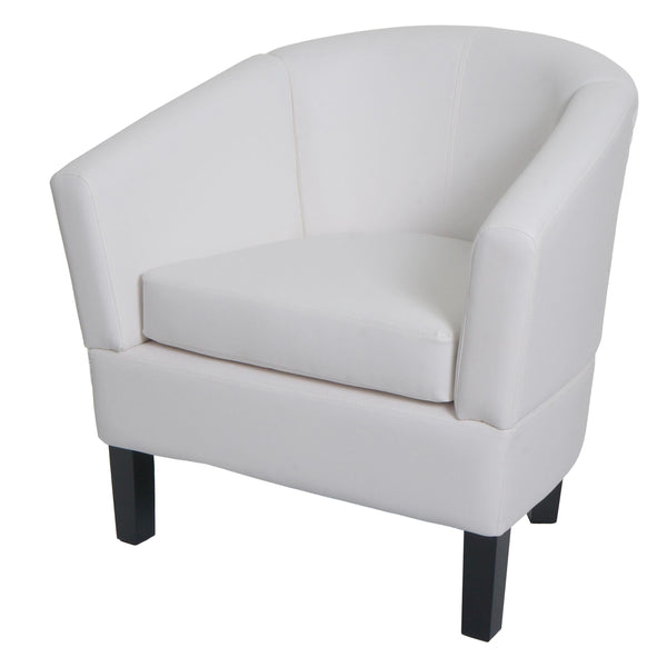 Lounge-Sessel Clubsessel Cocktailsessel Kunstleder weiss