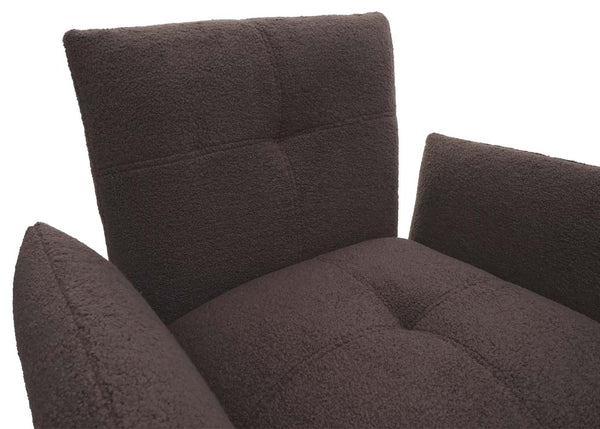 Lounge-Sessel Cocktailsessel Bouclé Stoff braun