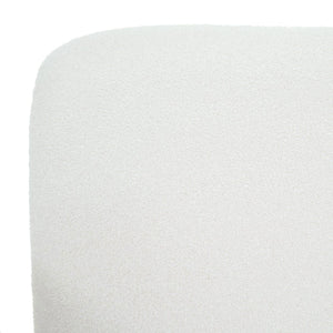 Lounge-Sessel Cocktailsessel Bouclé Stoff Metall creme-weiss