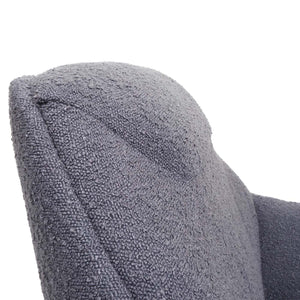 Lounge-Sessel Cocktailsessel Bouclé Stoff Metall dunkelgrau