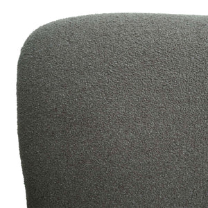 Lounge-Sessel Cocktailsessel Bouclé Stoff Metall grau