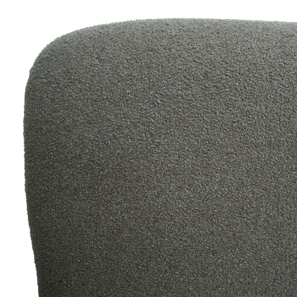 Lounge-Sessel Cocktailsessel Bouclé Stoff Metall grau