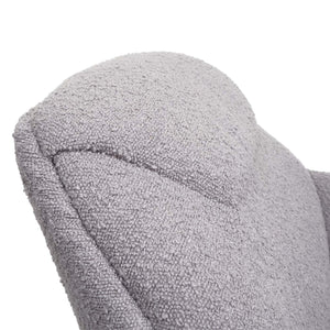 Lounge-Sessel Cocktailsessel Bouclé Stoff Metall hellgrau