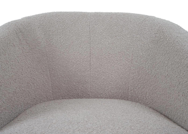 Lounge-Sessel Cocktailsessel drehbar Bouclé Stoff Metall creme-beige