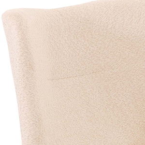 Lounge-Sessel Cocktailsessel drehbar Chenille Metall creme-beige