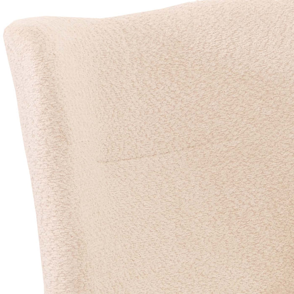 Lounge-Sessel Cocktailsessel drehbar Chenille Metall creme-beige