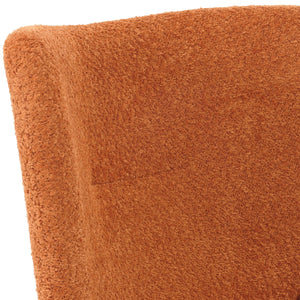 Lounge-Sessel Cocktailsessel drehbar Chenille Metall terracotta