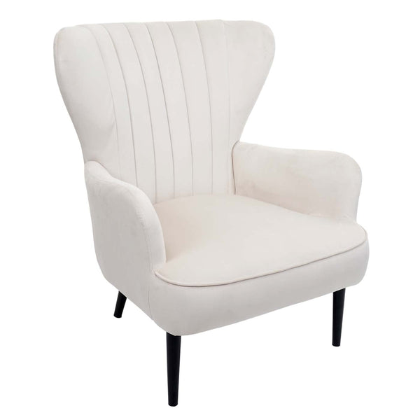 Lounge-Sessel Cocktailsessel Polstersessel Samt creme-beige