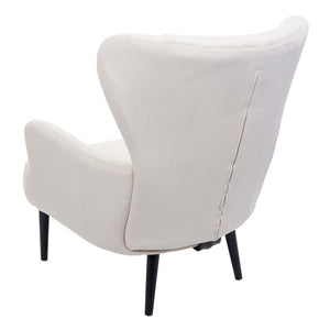 Lounge-Sessel Cocktailsessel Polstersessel Samt creme-beige