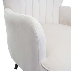 Lounge-Sessel Cocktailsessel Polstersessel Samt creme-beige