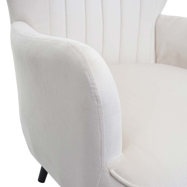 Lounge-Sessel Cocktailsessel Polstersessel Samt creme-beige