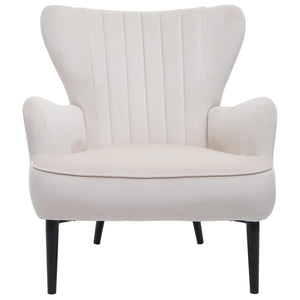 Lounge-Sessel Cocktailsessel Polstersessel Samt creme-beige