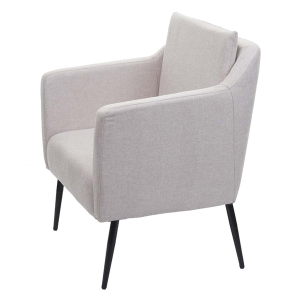 Lounge-Sessel Cocktailsessel Relaxsessel Stoff creme-beige