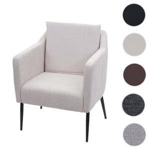 Lounge-Sessel Cocktailsessel Relaxsessel Stoff creme-beige