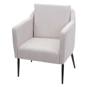 Lounge-Sessel Cocktailsessel Relaxsessel Stoff creme-beige