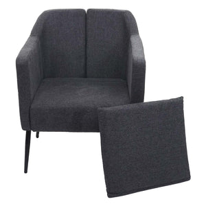 Lounge-Sessel Cocktailsessel Relaxsessel Stoff dunkelgrau