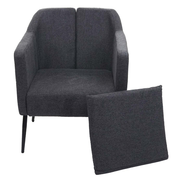 Lounge-Sessel Cocktailsessel Relaxsessel Stoff dunkelgrau