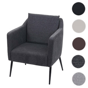 Lounge-Sessel Cocktailsessel Relaxsessel Stoff dunkelgrau