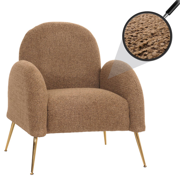 Lounge-Sessel Cocktailsessel Retro Nosagfederung Chenille coffee