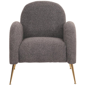 Lounge-Sessel Cocktailsessel Retro Nosagfederung Chenille dunkelgrau
