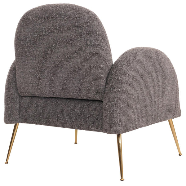 Lounge-Sessel Cocktailsessel Retro Nosagfederung Chenille dunkelgrau