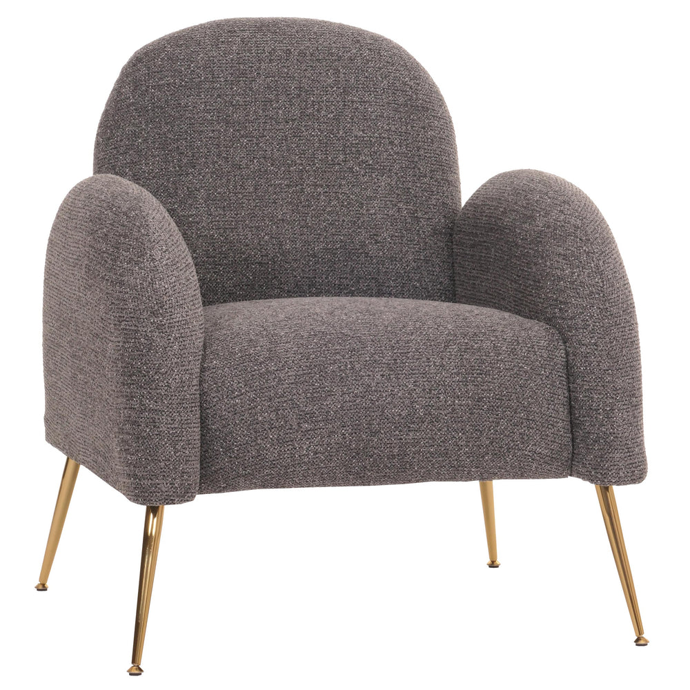 Lounge-Sessel Cocktailsessel Retro Nosagfederung Chenille dunkelgrau