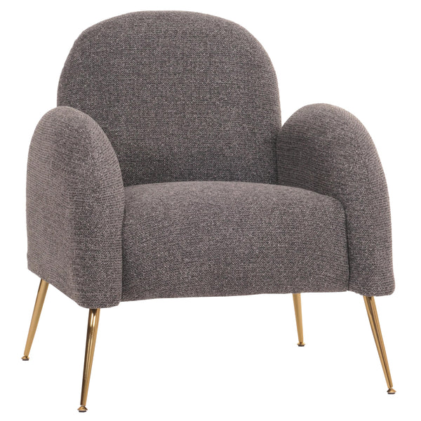 Lounge-Sessel Cocktailsessel Retro Nosagfederung Chenille dunkelgrau