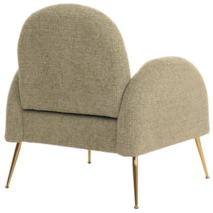 Lounge-Sessel Cocktailsessel Retro Nosagfederung Chenille hellgrün
