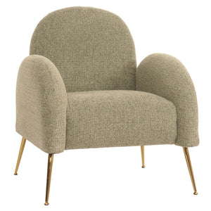 Lounge-Sessel Cocktailsessel Retro Nosagfederung Chenille hellgrün