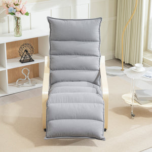 Lounge-Sessel modern gepolstert mit Fussstütze hellgrau