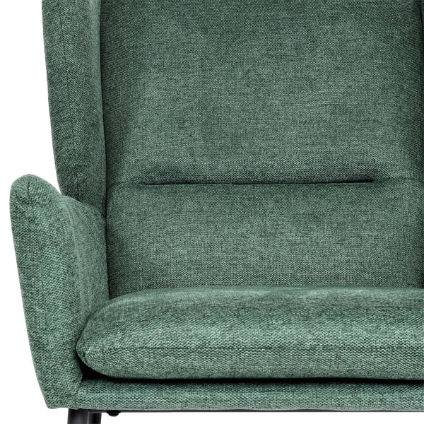 Lounge-Sessel Ohrensessel Cocktailsessel Stoff Metall grün