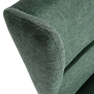Lounge-Sessel Ohrensessel Cocktailsessel Stoff Metall grün