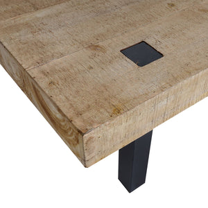 Lowboard TV-Rack Fernsehtisch TV-Tisch Industrial Massivholz 40x200x60cm natur
