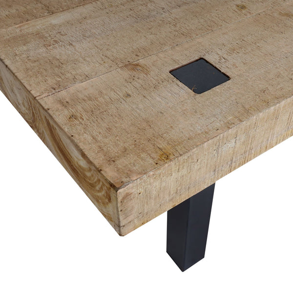 Lowboard TV-Rack Fernsehtisch TV-Tisch Industrial Massivholz 40x200x60cm natur