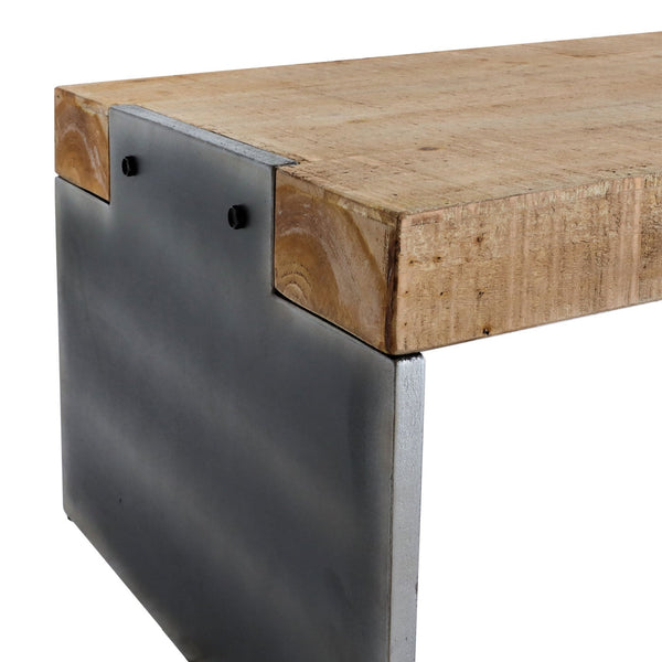 Lowboard TV-Rack Fernsehtisch TV-Tisch Industrial Massivholz 40x200x60cm natur