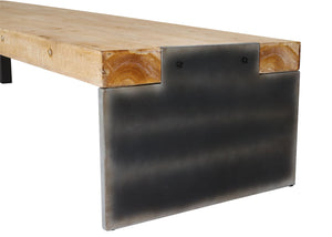 Lowboard TV-Rack Fernsehtisch TV-Tisch Industrial Massivholz 40x200x60cm natur