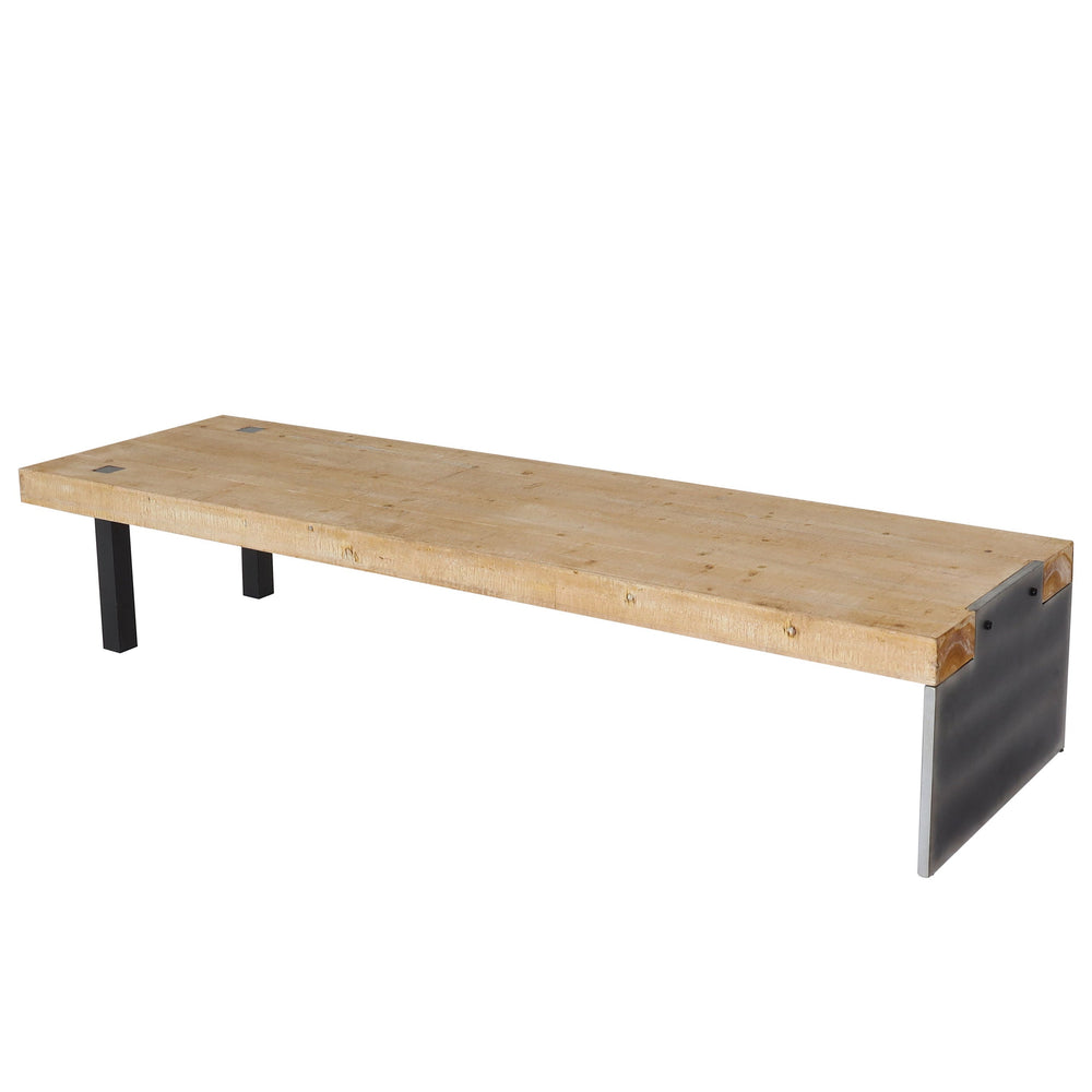 Lowboard TV-Rack Fernsehtisch TV-Tisch Industrial Massivholz 40x200x60cm natur