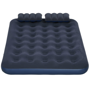 Luftmatratze doppelt robust und bequem mit Handpumpe 203x152x22cm