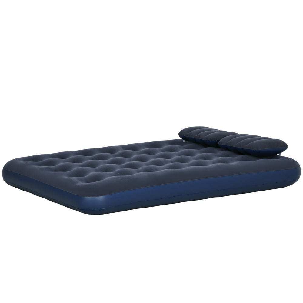 Luftmatratze doppelt robust und bequem mit Handpumpe 203x152x22cm