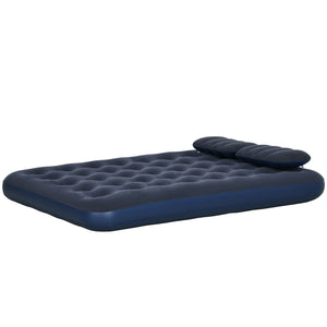 Luftmatratze doppelt robust und bequem mit Handpumpe 203x152x22cm