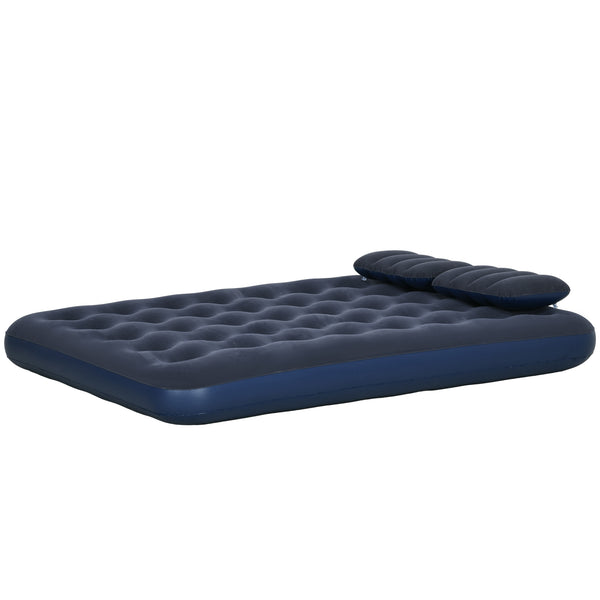 Luftmatratze doppelt robust und bequem mit Handpumpe 203x152x22cm